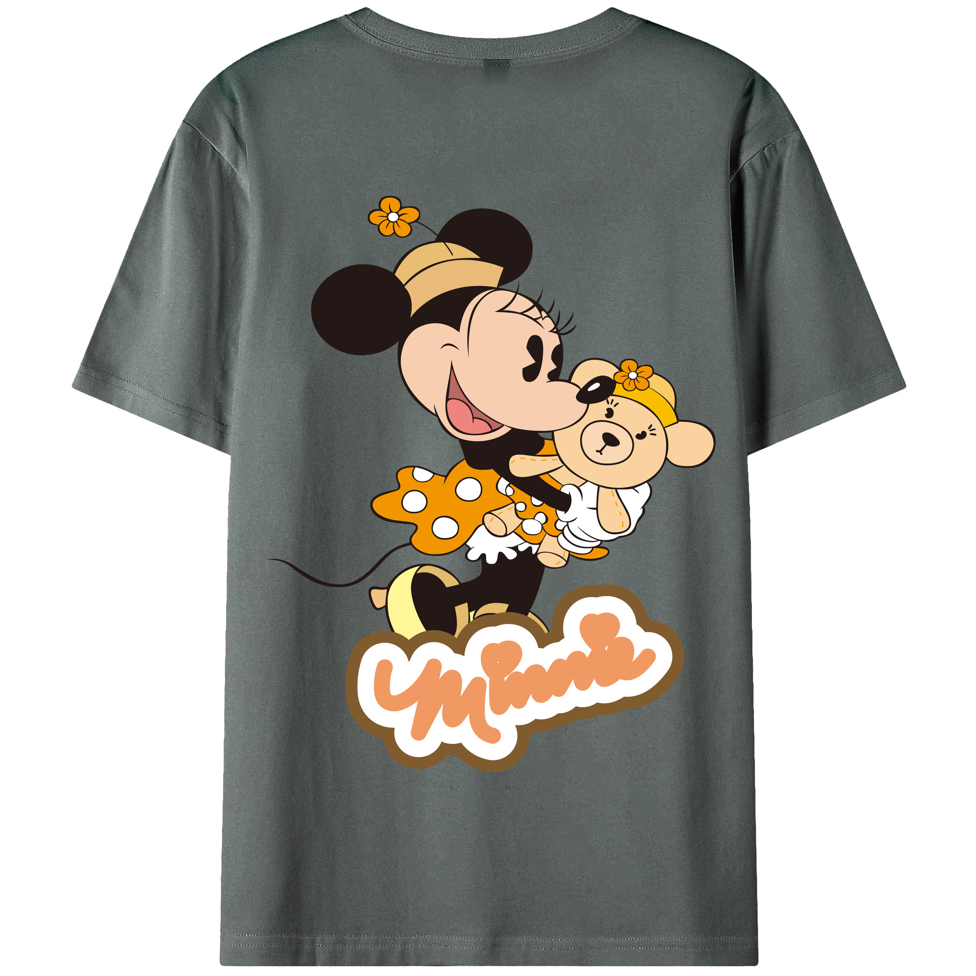 （画像用） ミッキーマウス Mickey Mouse 綿100％半袖Tシャツ（背面プリント）